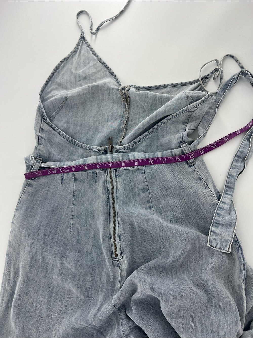 Vintage Havana Halter wide leg Jumpsuit Waist‎ Tie Retro boho casual lightweight - Picture 7 of 9